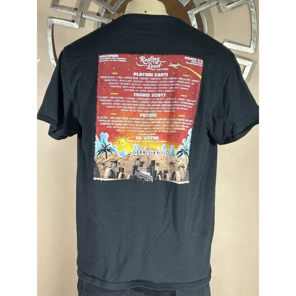 Rolling Loud‎ California 2023 Line Up T Shirt Size M/L Travis Scott Future